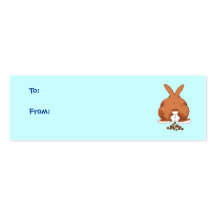 Bunny Butt Gift Tags Business Card Templates