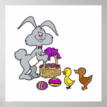 Bunny Chicks & Eggs Print