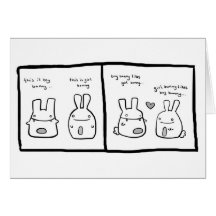 Bunny Comic Card - punchline inside