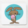 bunny eating ice cream mouse pad