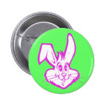 BUNNY FACE PINBACK BUTTONS