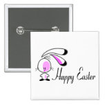 Bunny Happy Easter buttons