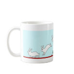 Bunny Jump (blue) Coffee Mugs