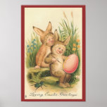 Bunny Kid's Easter Poster posters