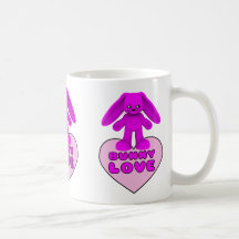 Bunny Love Pink Rabbit Cute Mugs