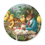 Bunny Painting Easter Eggs Magnets