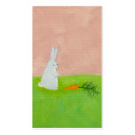 Bunny rabbit carrot cute fun original art painting business card template