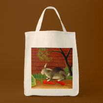 Bunny Rabbit Vintage Art Painting bags