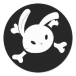bunny skull sticker