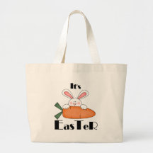 Bunny With Carrot Easter Tshirts and Gifts Bag
