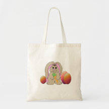 Bunny With Easter Eggs Canvas Bag