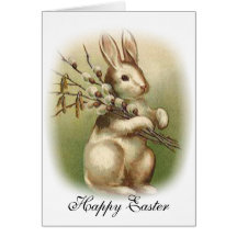 Bunny with Pussy Willow Card
