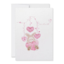 Bunnykins with a Big Heart Custom Invites