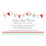 Bunting party events planning business cards