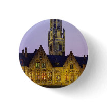 Burg Square and Belfry Tower, Bruges, Belgium Pin