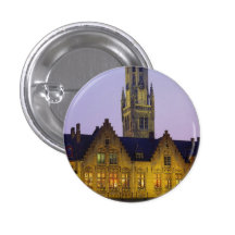 Burg Square and Belfry Tower, Bruges, Belgium Pin