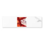 Burgandy-Floral-Turtle Bumper Sticker