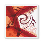 Burgandy-Floral-Turtle magnets
