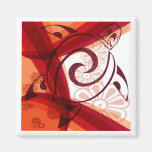 Burgandy-Floral-Turtle Magnet