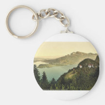 Burgenstock, hotel and lake, Lake Lucerne, Switzer Keychain
