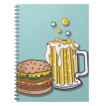 Burger and a Brew Spiral Note Books