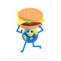 Burger Globe Postcard