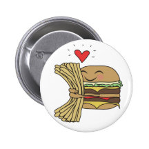 Burger Loves Fries Pin