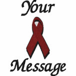 burgundy awareness ribbon - Customise embroidered shirts