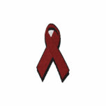 burgundy awareness ribbon embroidered shirts