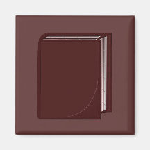 Burgundy Book - RoseBkg Refrigerator Magnet