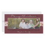 Burgundy Christmas Photo Card photo cards