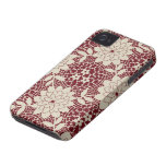 burgundy creme floral lattice damask casemate cases