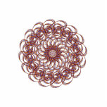 Burgundy (red and blue) rosette #1 design photo sculptures