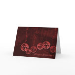 Burgundy Wine Christmas Ornaments and Stars cards