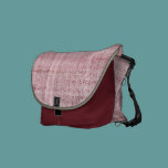 Burgundy Worn Tweed Look messenger bags