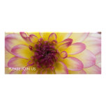 Burgundy, Yellow & White Dahlia Invitation
