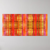 Buring Reds Abstract Modern Art Poster Print