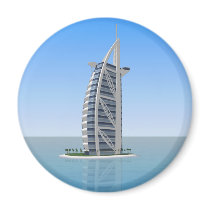 Burj Al Arab Hotel Dubai: 3D Model: Fridge Magnet