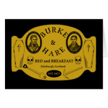 Burke and Hare bed and breakfast Greeting Cards