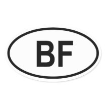 Burkina Faso "BF" Sticker