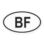 Burkina Faso "BF" stickers