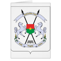 Burkina Faso Coat of arms BF Card