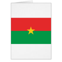 Burkina Faso Flag BF Greeting Card