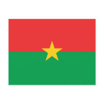 Burkina Faso Flag BF Postcard