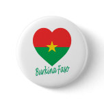 Burkina Faso Flag Heart buttons