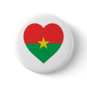 Burkina Faso Flag Heart buttons