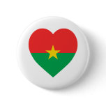 Burkina Faso Flag Heart buttons