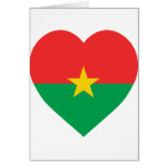 Burkina Faso Flag Heart cards