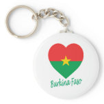 Burkina Faso Flag Heart keychains