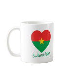 Burkina Faso Flag Heart mugs